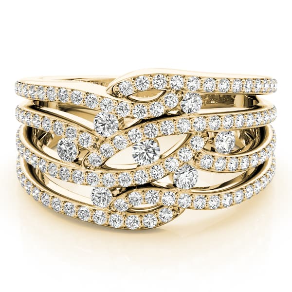 Diamond Fashion Fashion Rings (0.99 ct. tw.), On hand view in yellow gold