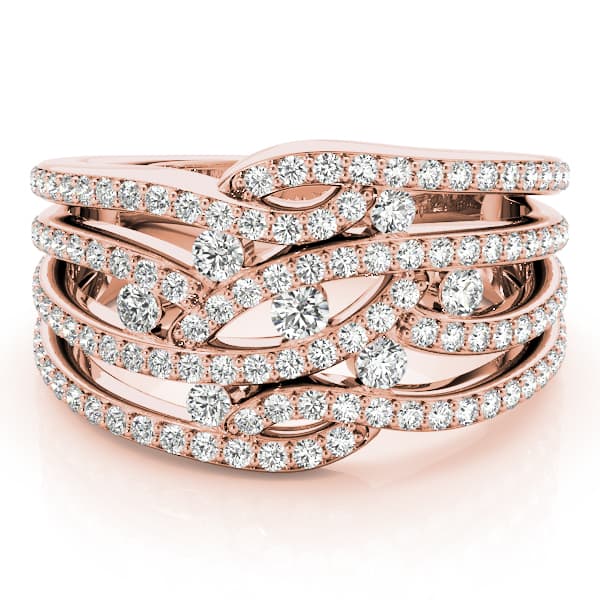 Diamond Fashion Fashion Rings (0.99 ct. tw.), On hand view in rose gold