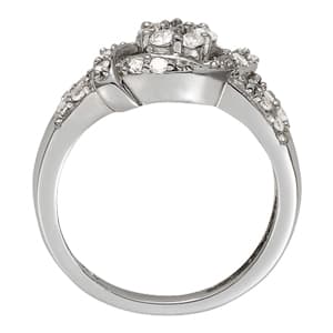 Diamond Fashion Cluster (0.43 ct. tw.), Side view in white gold or platinum