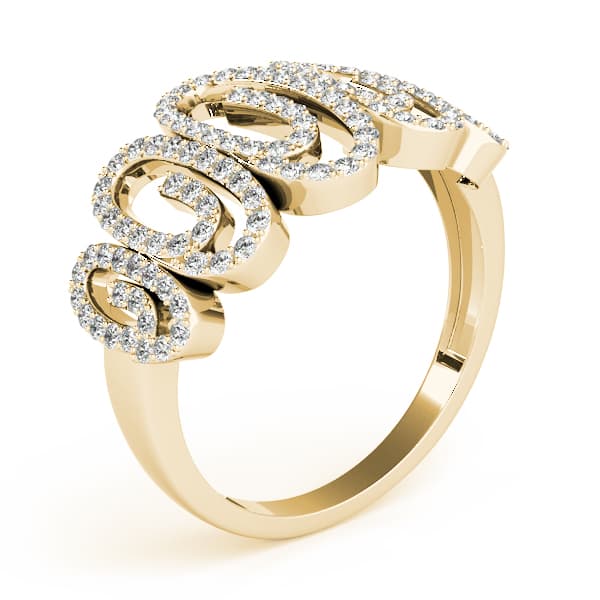 Diamond Fashion Fashion Rings (0.59 ct. tw.), Angle view in yellow gold