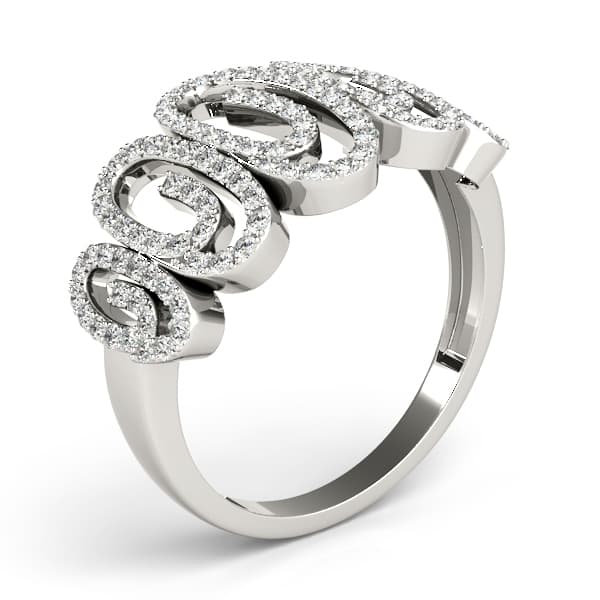Diamond Fashion Fashion Rings (0.59 ct. tw.), Angle view in white gold or platinum