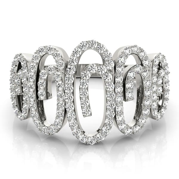 Diamond Fashion Fashion Rings (0.59 ct. tw.), On hand view in white gold or platinum