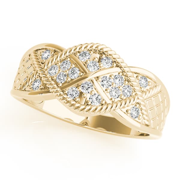 Diamond Fashion Fashion Rings (0.18 ct. tw.), Front view in yellow gold