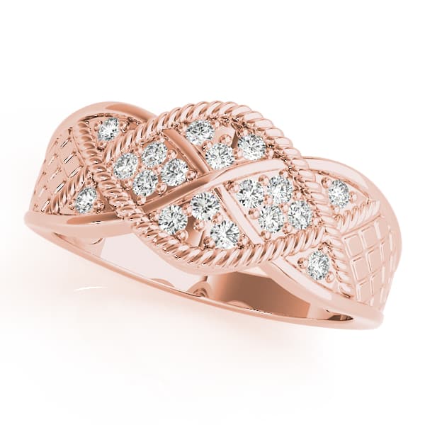 Diamond Fashion Fashion Rings (0.18 ct. tw.), Front view in rose gold
