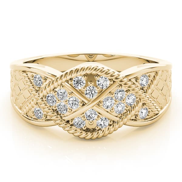 Diamond Fashion Fashion Rings (0.18 ct. tw.), On hand view in yellow gold