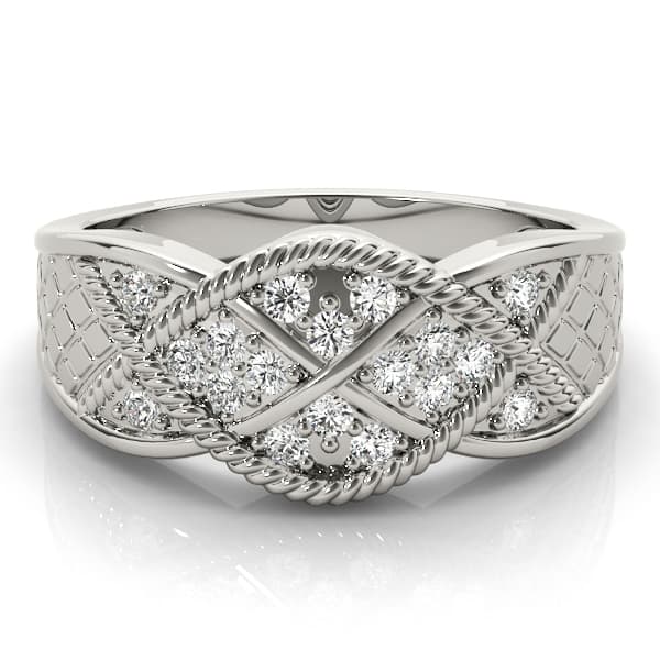 Diamond Fashion Fashion Rings (0.18 ct. tw.), On hand view in white gold or platinum