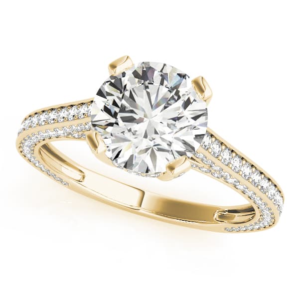 Antique Engagement Ring, style 84141, Front view in yellow gold