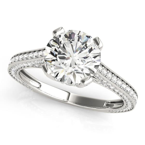 ENGAGEMENT RINGS ANTIQUE — style 84141 in 10k White Gold