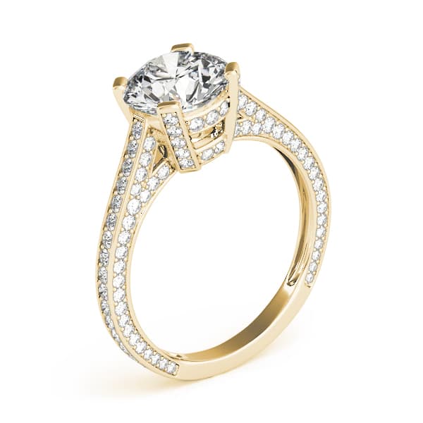 Antique Engagement Ring, style 84141, Top view in yellow gold