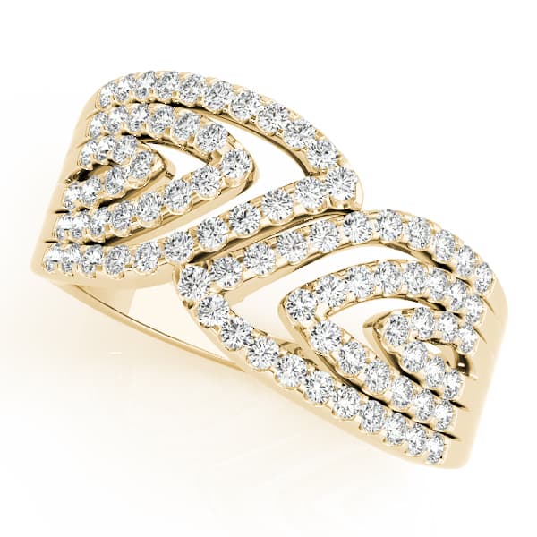 Diamond Fashion Fashion Rings (1/2 ct. tw.), Front view in yellow gold
