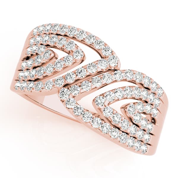 Diamond Fashion Fashion Rings (1/2 ct. tw.), Front view in rose gold