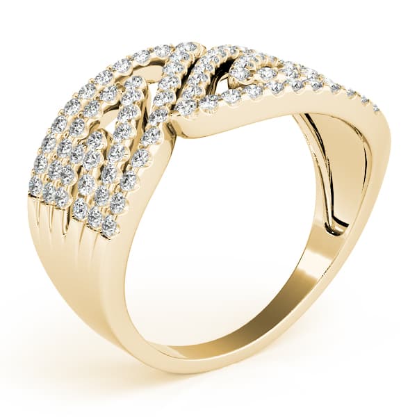 Diamond Fashion Fashion Rings (1/2 ct. tw.), Angle view in yellow gold