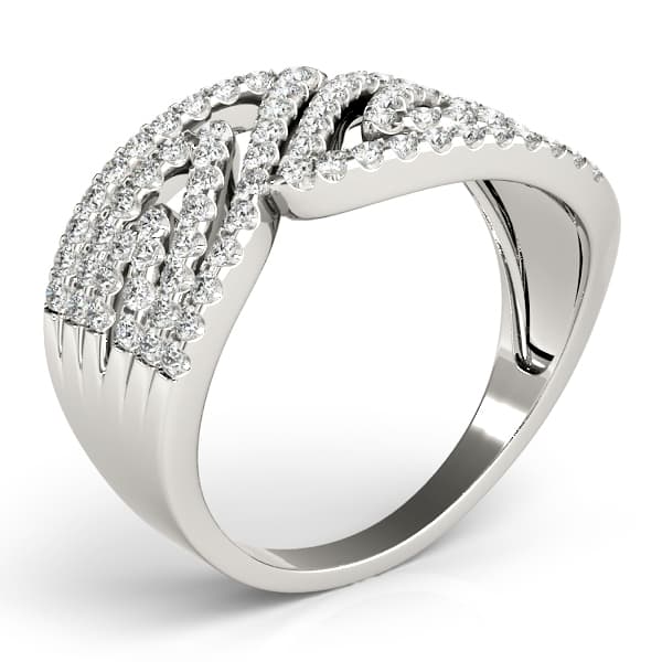 Diamond Fashion Fashion Rings (1/2 ct. tw.), Angle view in white gold or platinum