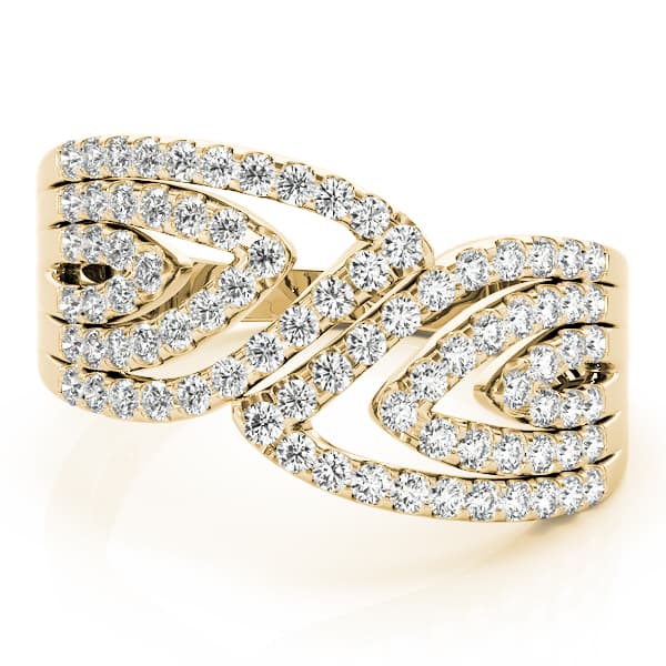 Diamond Fashion Fashion Rings (1/2 ct. tw.), On hand view in yellow gold