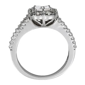 Diamond Fashion Cluster (7/8 ct. tw.), Side view in white gold or platinum