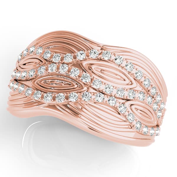 Diamond Fashion Fashion Rings (0.29 ct. tw.), Front view in rose gold