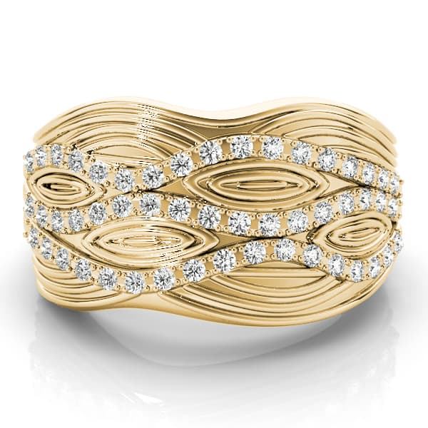 Diamond Fashion Fashion Rings (0.29 ct. tw.), On hand view in yellow gold