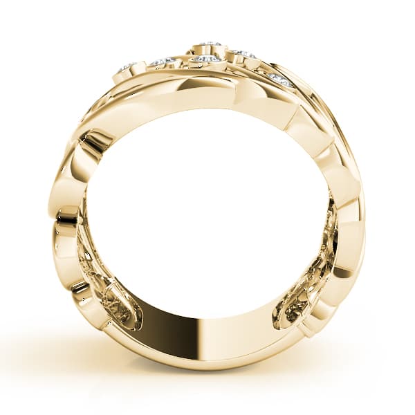 Diamond Fashion Fashion Rings (1/8 ct. tw.), Side view in yellow gold