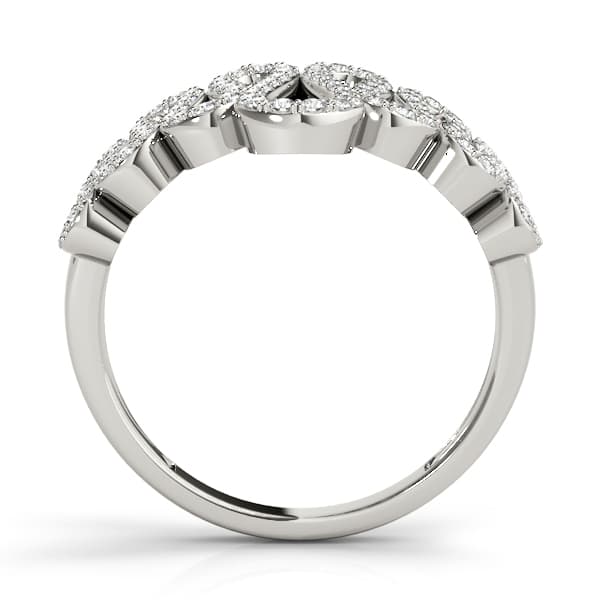 Pavé Wavy Fashion Ring (1/2 ct. tw.), Side view in white gold or platinum
