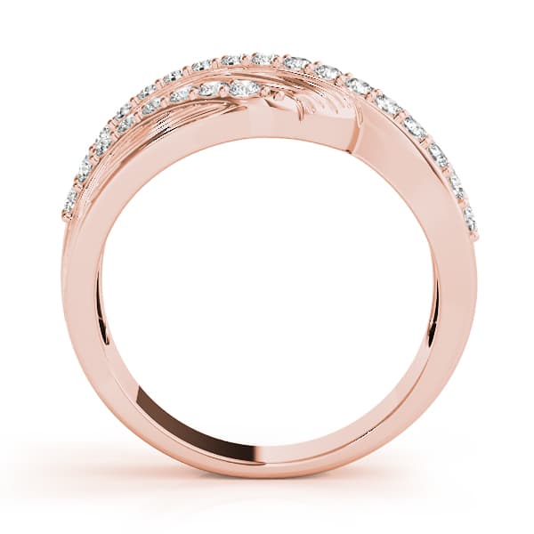 Multi-Row Prong Set Filigree Fashion Rings (1/2 ct. tw.), Side view in rose gold