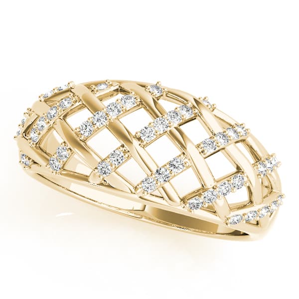 Diamond Fashion Fashion Rings (1/4 ct. tw.), Front view in yellow gold