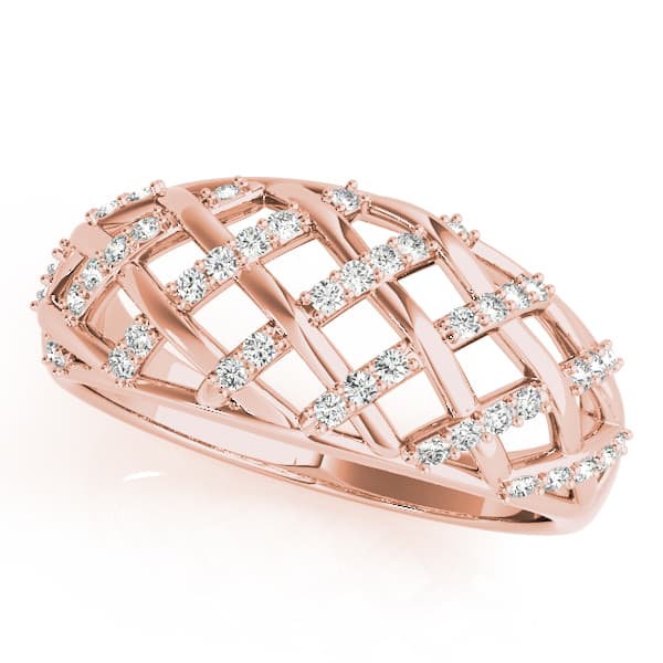 Diamond Fashion Fashion Rings (1/4 ct. tw.), Front view in rose gold
