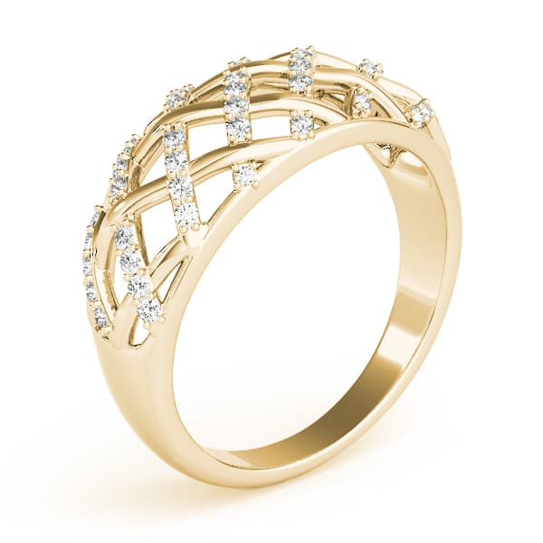 Diamond Fashion Fashion Rings (1/4 ct. tw.), Angle view in yellow gold