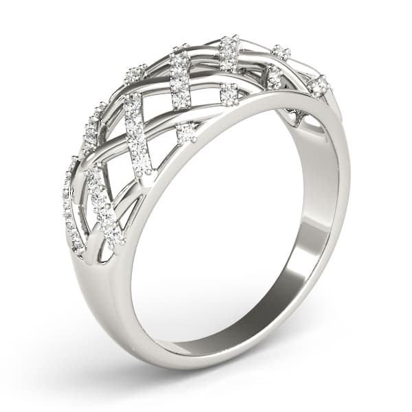 Diamond Fashion Fashion Rings (1/4 ct. tw.), Angle view in white gold or platinum