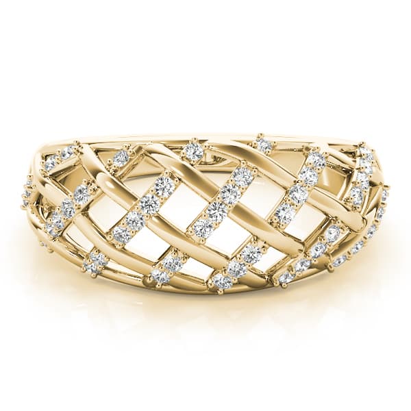 Diamond Fashion Fashion Rings (1/4 ct. tw.), On hand view in yellow gold