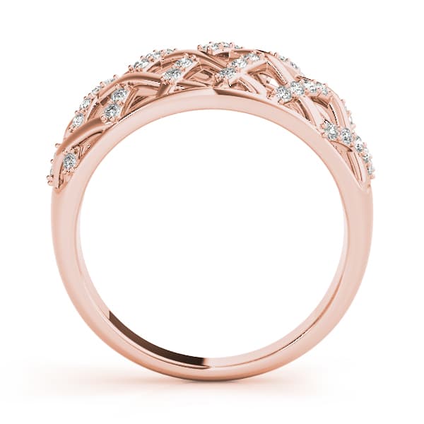 Diamond Fashion Fashion Rings (1/4 ct. tw.), Side view in rose gold