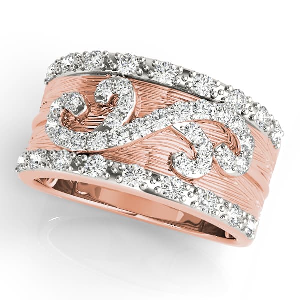 Diamond Fashion Fashion Rings (0.44 ct. tw.), Front view in rose gold