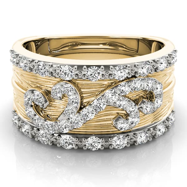 Diamond Fashion Fashion Rings (0.44 ct. tw.), On hand view in yellow gold