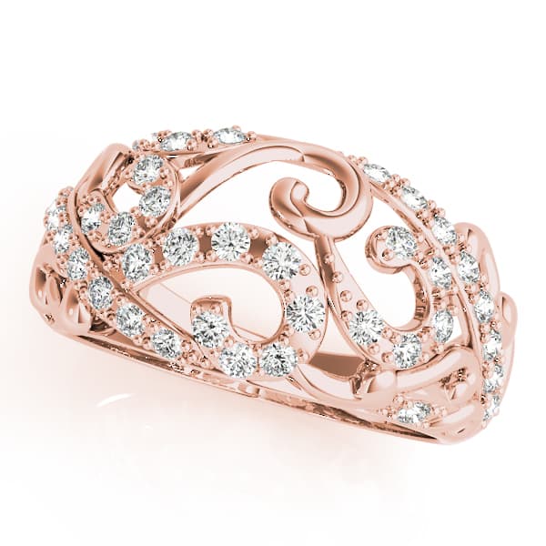 Diamond Fashion Fashion Rings (1/4 ct. tw.), Front view in rose gold