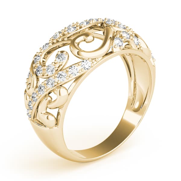 Diamond Fashion Fashion Rings (1/4 ct. tw.), Angle view in yellow gold