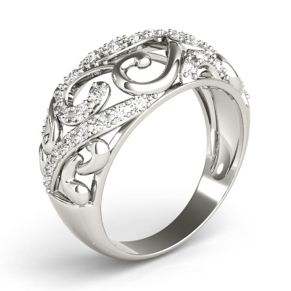 Diamond Fashion Fashion Rings (1/4 ct. tw.), Angle view in white gold or platinum