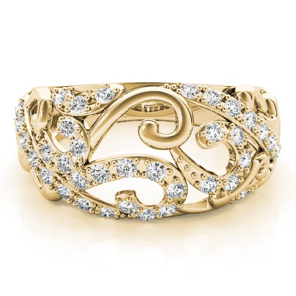 Diamond Fashion Fashion Rings (1/4 ct. tw.), On hand view in yellow gold