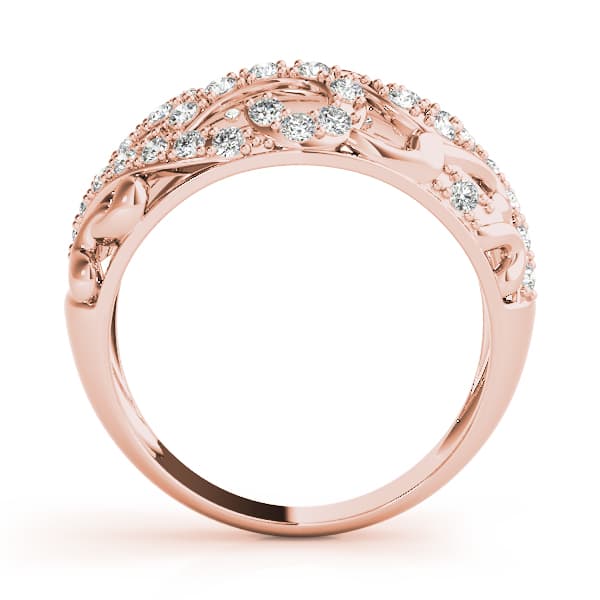 Diamond Fashion Fashion Rings (1/4 ct. tw.), Side view in rose gold
