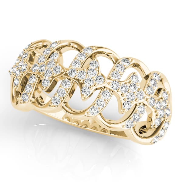 Diamond Fashion Fashion Rings (1/3 ct. tw.), Front view in yellow gold