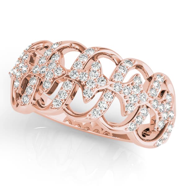 Diamond Fashion Fashion Rings (1/3 ct. tw.), Front view in rose gold