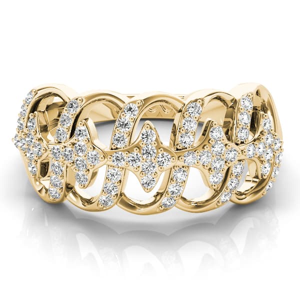 Diamond Fashion Fashion Rings (1/3 ct. tw.), On hand view in yellow gold