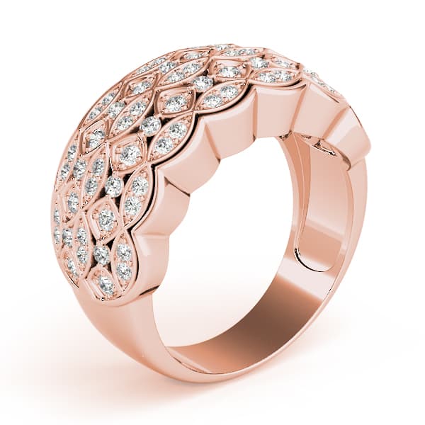 Cluster Fashion Ring (0.43 ct. tw.), Angle view in rose gold