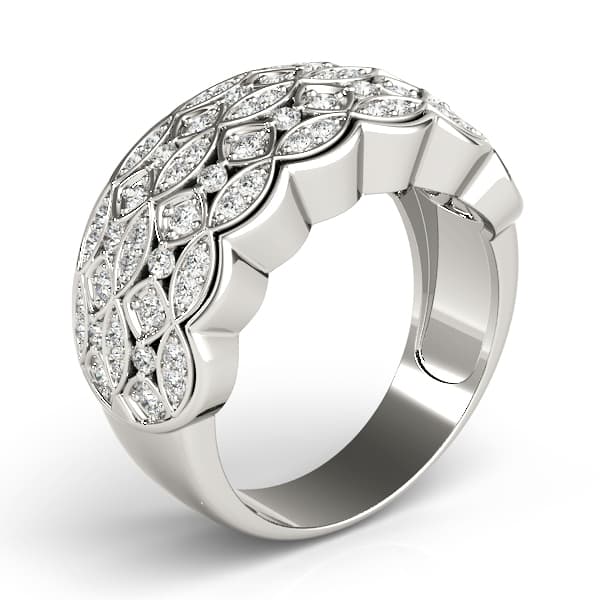 Cluster Fashion Ring (0.43 ct. tw.), Angle view in white gold or platinum