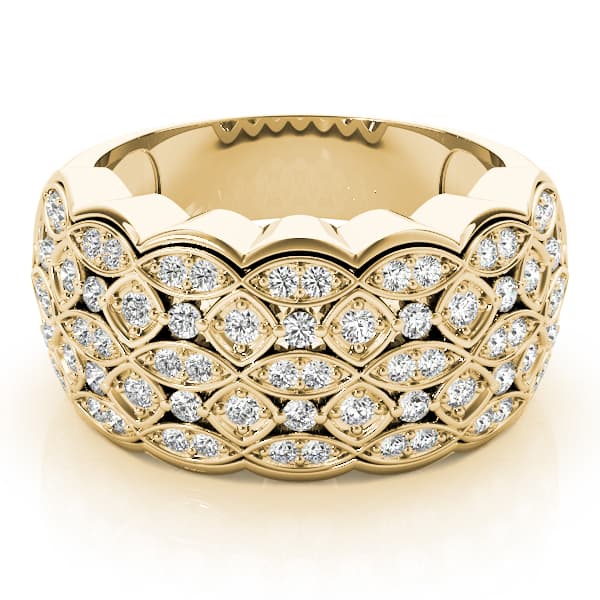 Cluster Fashion Ring (0.43 ct. tw.), On hand view in yellow gold