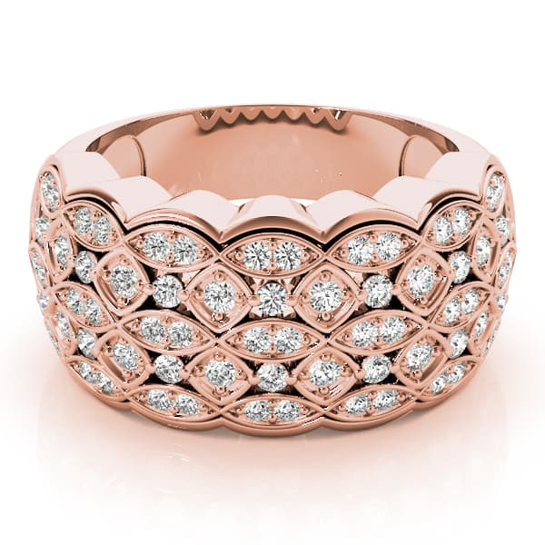 Cluster Fashion Ring (0.43 ct. tw.), On hand view in rose gold