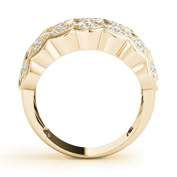 Cluster Fashion Ring (0.43 ct. tw.), Side view in yellow gold