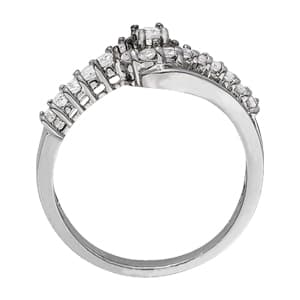 Diamond Fashion Cluster (0.52 ct. tw.), Side view in white gold or platinum