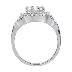 Diamond Fashion Cluster (0.72 ct. tw.), Side view in white gold or platinum