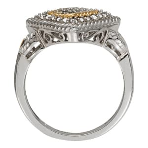 Braided Cluster Fashion Ring (1/3 ct. tw.), Side view in white gold or platinum