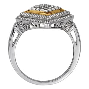 Diamond Fashion Cluster (1/4 ct. tw.), Side view in white gold or platinum