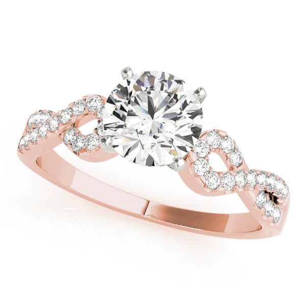 Infinity Multi-Row Engagement Ring, style 84258, Front view in rose gold